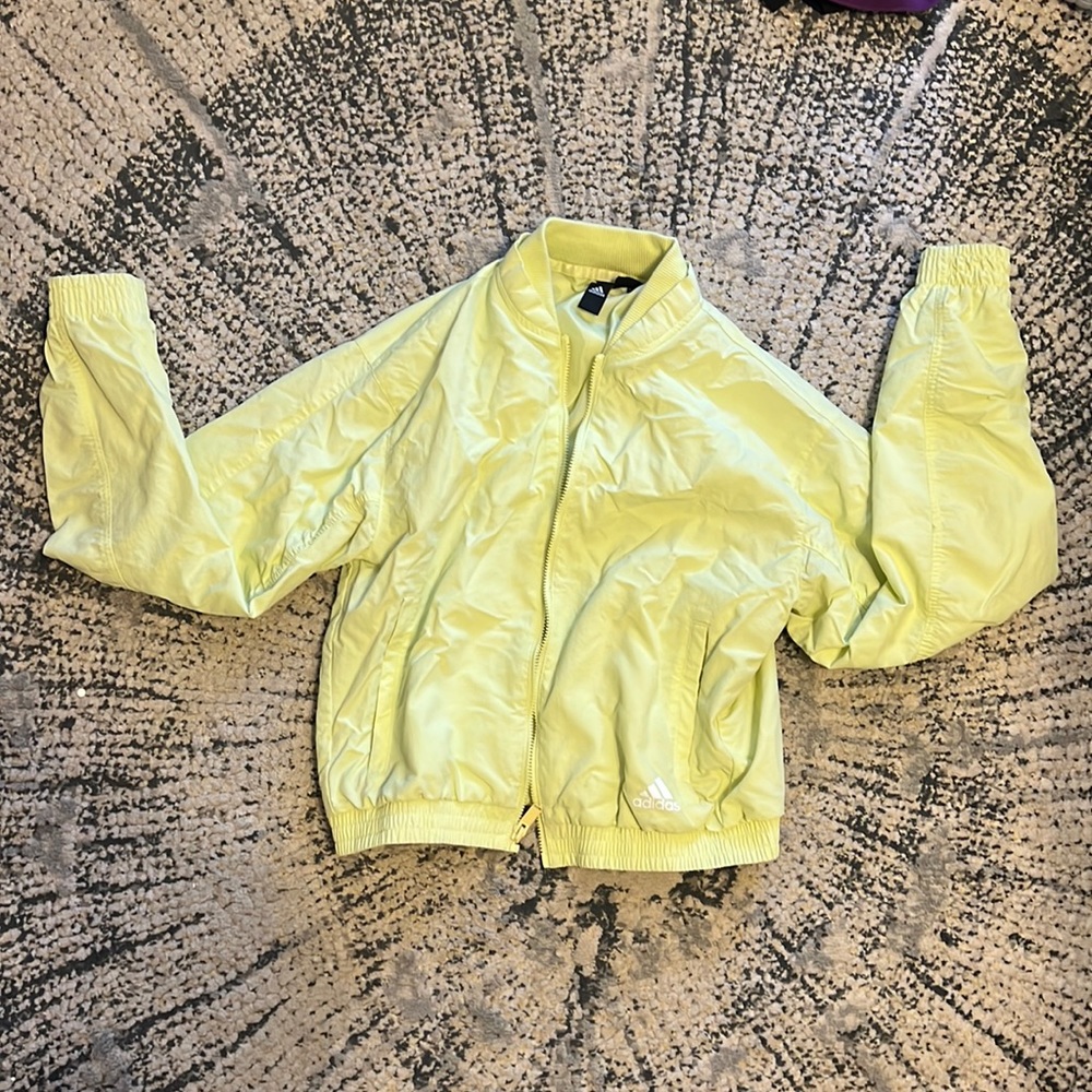 Adidas Women’s Bomber jacket. Size XS. Highlighter green/yellow